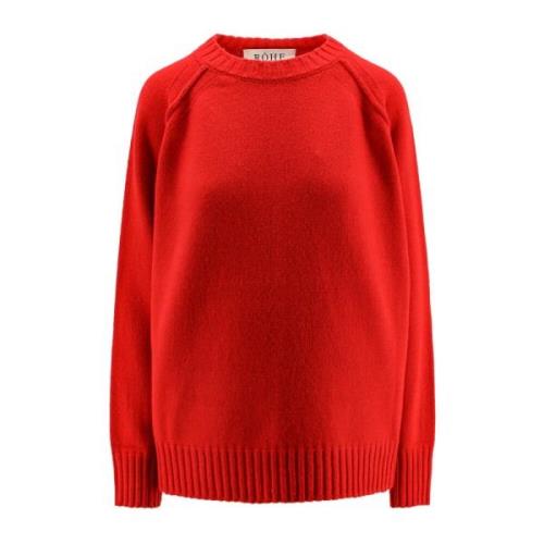 Róhe Oversize Ull Cashmere Crew-Neck Sweater Red, Dam