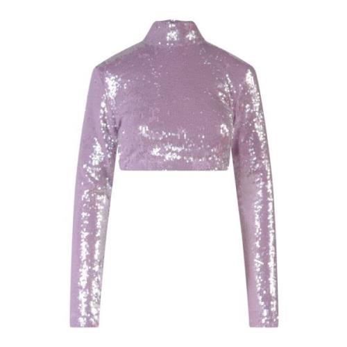 Rotate Birger Christensen Long Sleeve Tops Purple, Dam