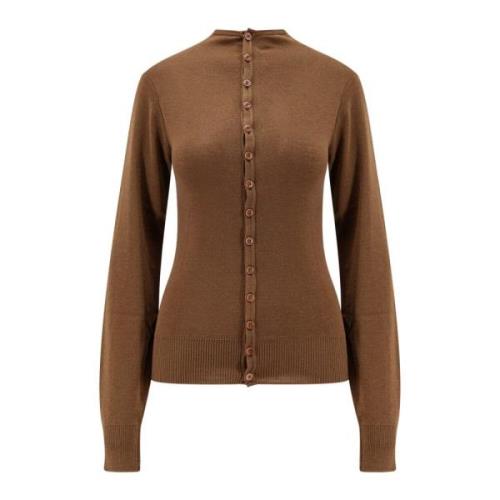 Lemaire Ull Cardigan med Knappstängning Brown, Dam