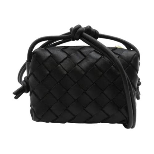 Bottega Veneta Vintage Pre-owned Laeder axelremsvskor Black, Dam