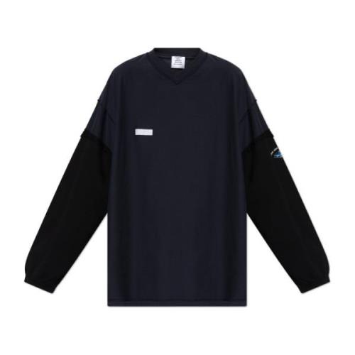 Vetements T-shirt med logotyp Blue, Herr