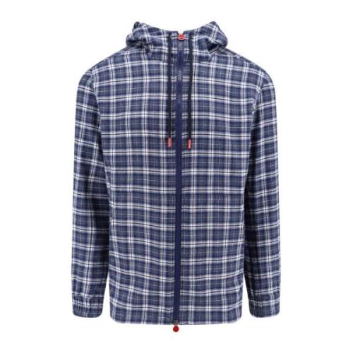 Kiton Madras huvtröja med ikoniskt logotyp Blue, Herr