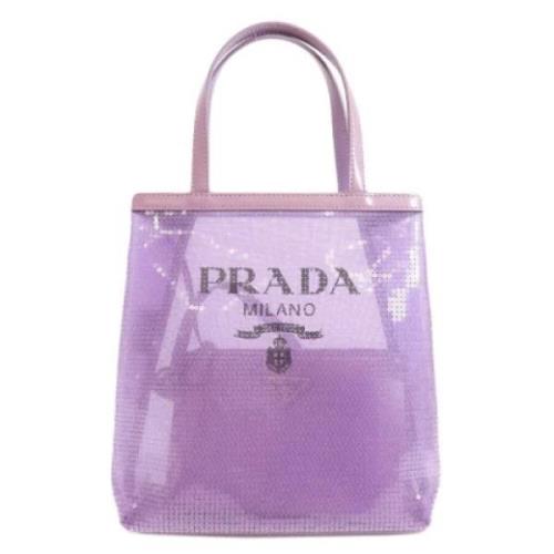 Prada Vintage Pre-owned Tyg prada-vskor Purple, Dam