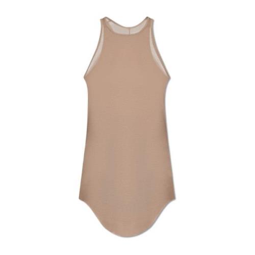 Rick Owens Rib tank top Beige, Dam