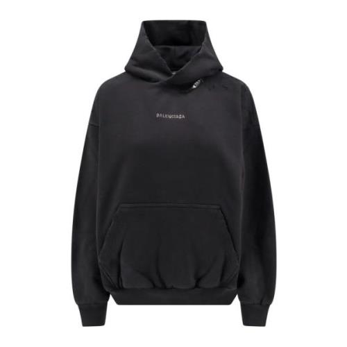 Balenciaga Förstörd Arketyp Päls Sweatshirt Black, Dam