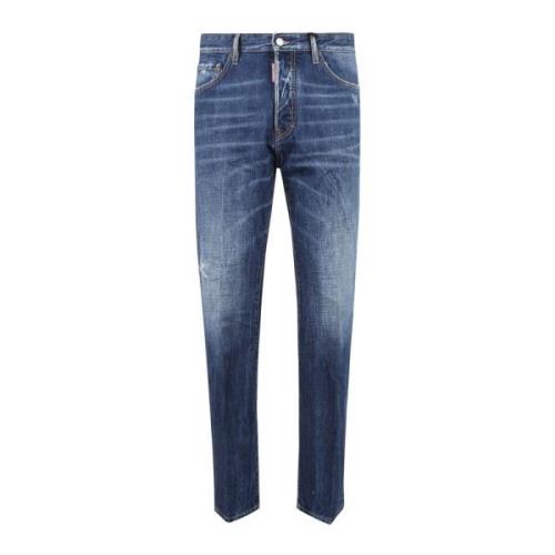 Dsquared2 Klassiska Denim Jeans med Fem Fickor Blue, Herr