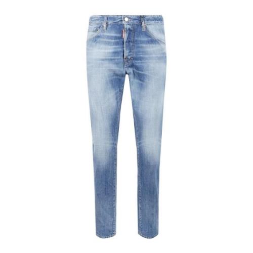 Dsquared2 Klassiska Denim Jeans med Fem Fickor Blue, Herr