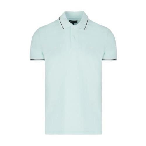 Emporio Armani Essentials Piquet Polo i Sky Färg Blue, Herr