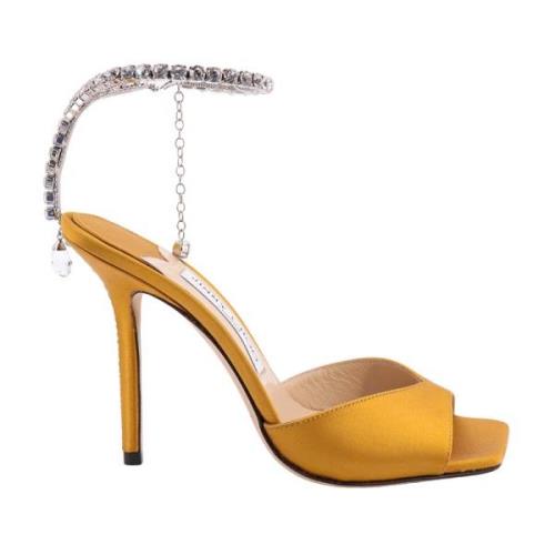 Jimmy Choo Höga Klack Sandaler Yellow, Dam