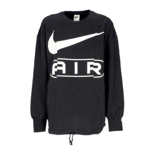 Nike Lätt Crewneck Sweatshirt Dam Svart/vit Black, Herr