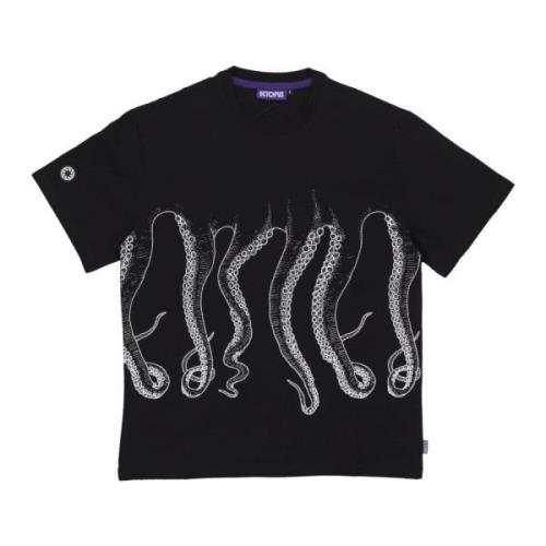 Octopus Outline Tee Svart/Vit Black, Herr