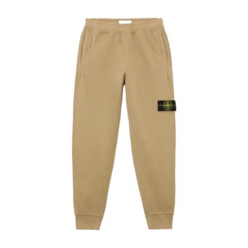 Stone Island Joggingbyxor med borstad bomullsfleece Beige, Herr