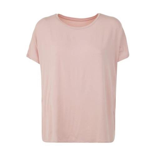 Majestic Filatures Marshmallow Rund Hals T-shirt Pink, Dam