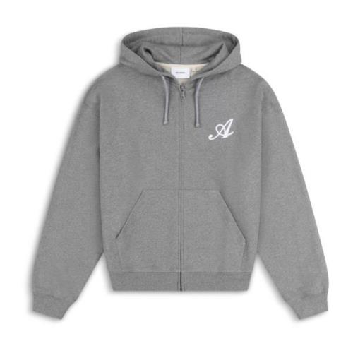 Axel Arigato Maine Zip-Up Hoodie Gray, Herr