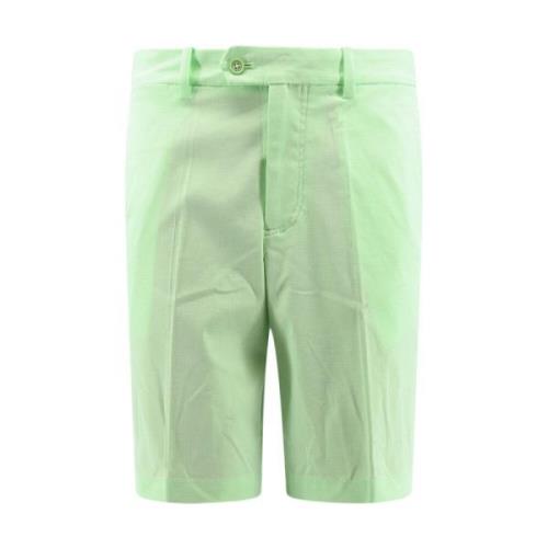 J.Lindeberg Tekniska tyg Bermuda shorts med logotyptryck Green, Herr