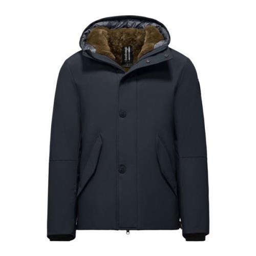 BomBoogie Eco-Fur Parka Jacka Blue, Herr