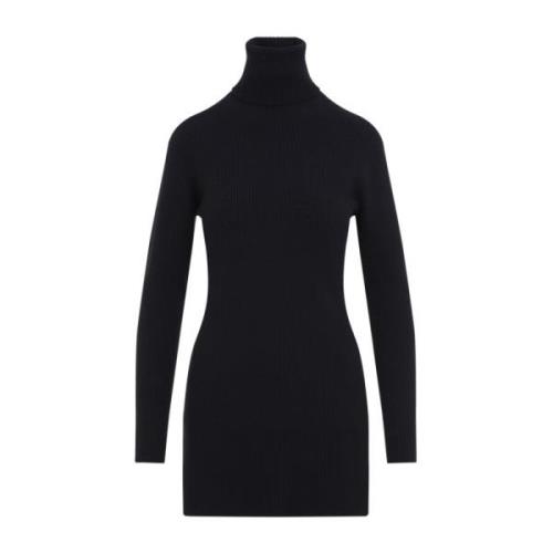 Fabiana Filippi Blå Turtleneck Klänning Blue, Dam