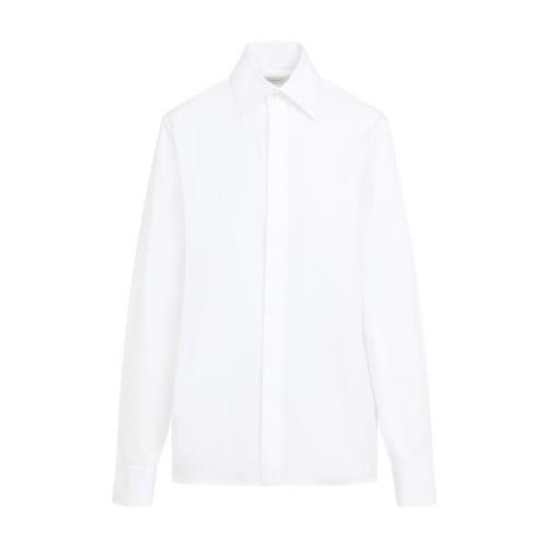 Saint Laurent Vit Popeline Skjorta White, Dam