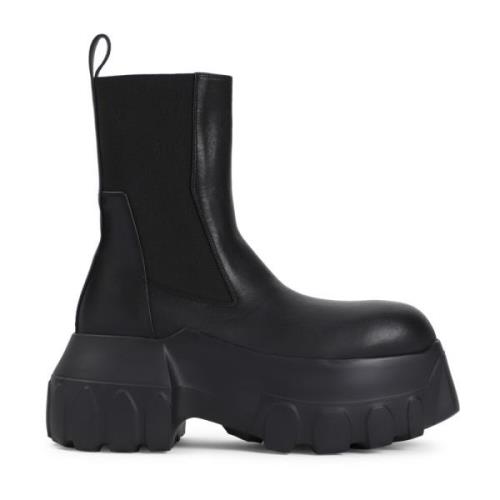 Rick Owens Mega Traktor Boots i Svart Black, Herr