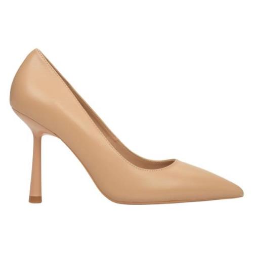 Estro Beige Läder Högklackade Pumps Beige, Dam