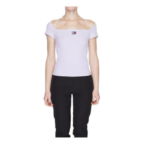 Tommy Hilfiger Lila Båtringad T-shirt Kvinnor Purple, Dam