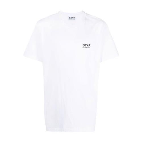 Golden Goose Vit Svart Tshirt White, Herr