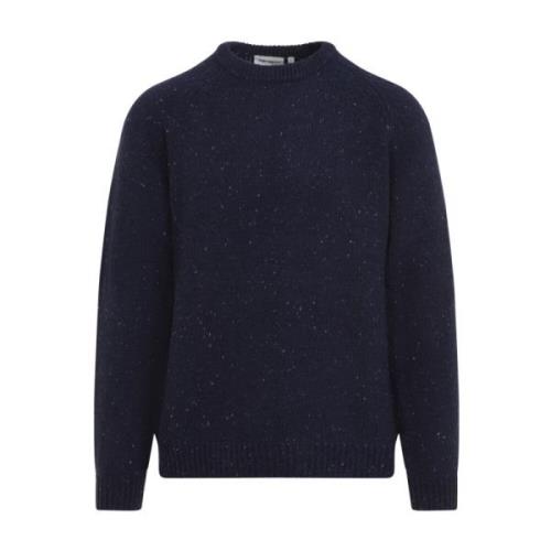 Carhartt Wip Spräcklig Air Force Blue Sweater Blue, Herr