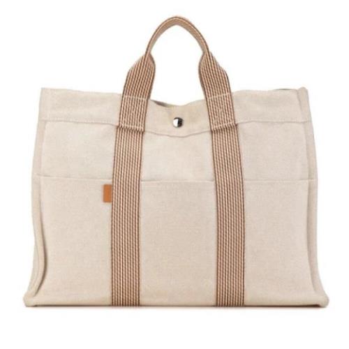 Hermès Vintage Pre-owned Canvas hermes-vskor Beige, Dam