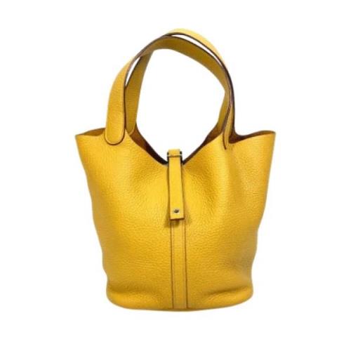 Hermès Vintage Pre-owned Laeder handvskor Yellow, Dam