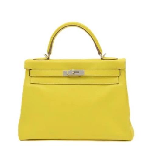 Hermès Vintage Pre-owned Laeder handvskor Yellow, Dam