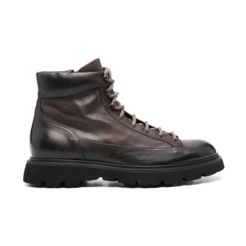 Doucal's Brun Svart Derby Boot Zip Triumph Brown, Herr