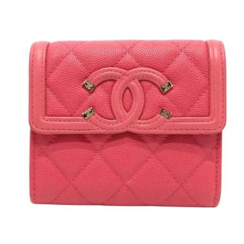 Chanel Vintage Pre-owned Laeder plnbcker Pink, Dam