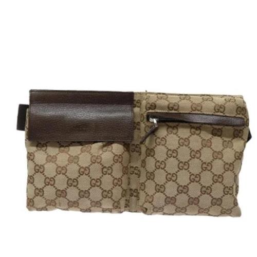 Gucci Vintage Pre-owned Canvas gucci-vskor Beige, Dam