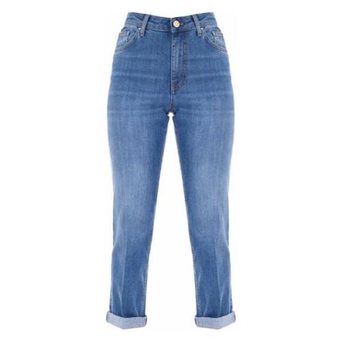 Kocca Stone-Washed Mom Jeans Blue, Dam