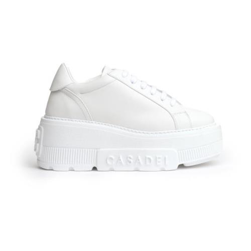 Casadei Vita Läder Sneakers Aw24 White, Dam