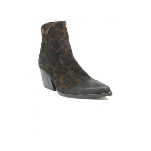 Elena Iachi Leopard Mocka Ankelboots Brun Brown, Dam