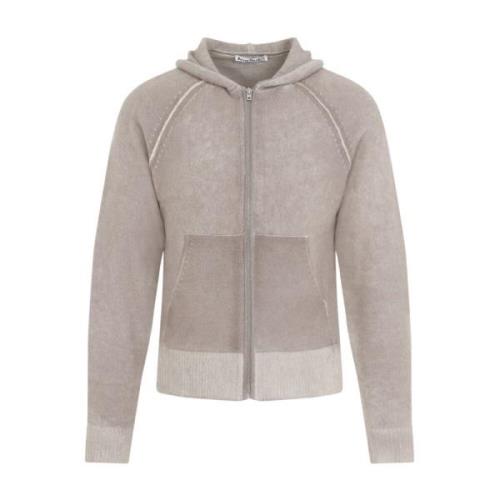 Acne Studios Beige Full Zip Cardigan Beige, Dam