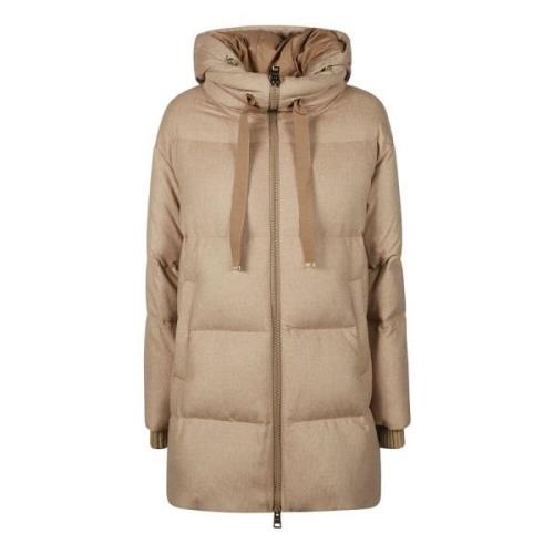 Herno Dunjacka med A-formad design Beige, Dam