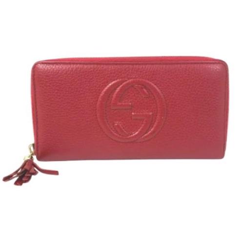 Gucci Vintage Pre-owned Laeder plnbcker Red, Dam