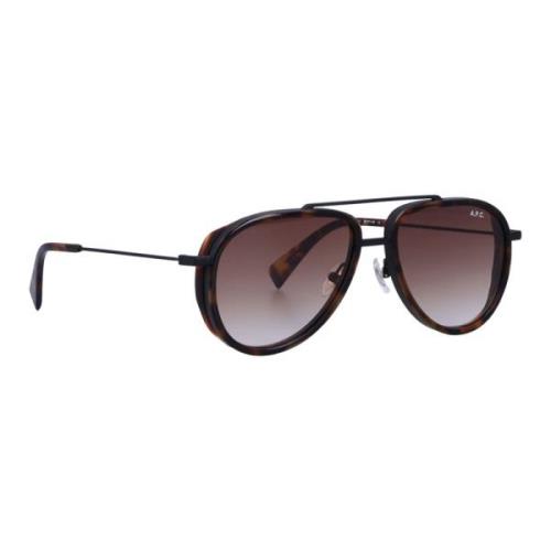 A.p.c. Brun Aviator Solglasögon med Gradientglas Brown, Unisex