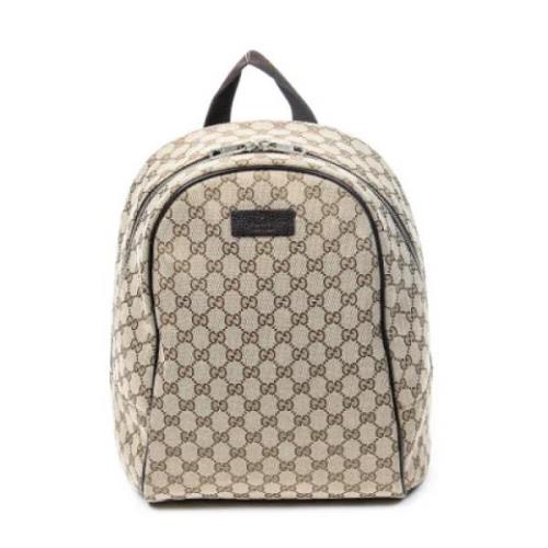 Gucci Vintage Pre-owned Canvas axelremsvskor Beige, Dam