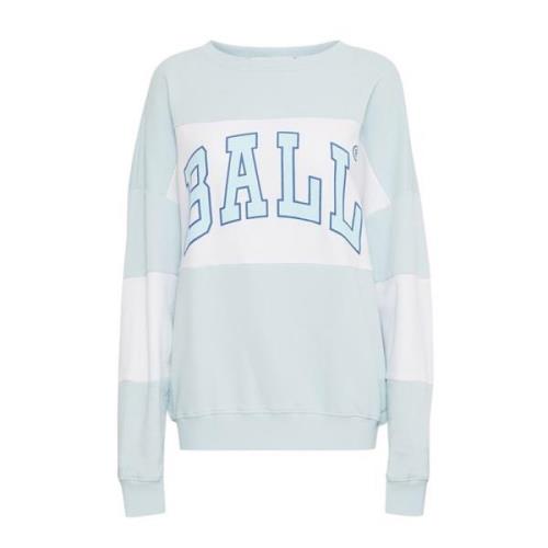 Ball Blå Sweatshirt med Cool Fronttryck Blue, Dam