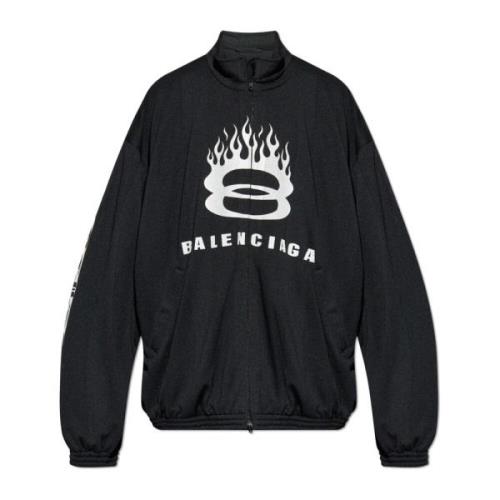 Balenciaga Jacka med tryckt logotyp Black, Herr