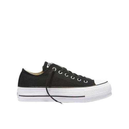 Converse Canvas Platform Sneakers Black, Dam