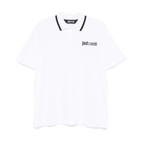 Just Cavalli Vita T-shirts & Polos för män White, Herr