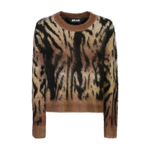 Just Cavalli Gul Sweatshirt för Kvinnor Aw24 Multicolor, Dam