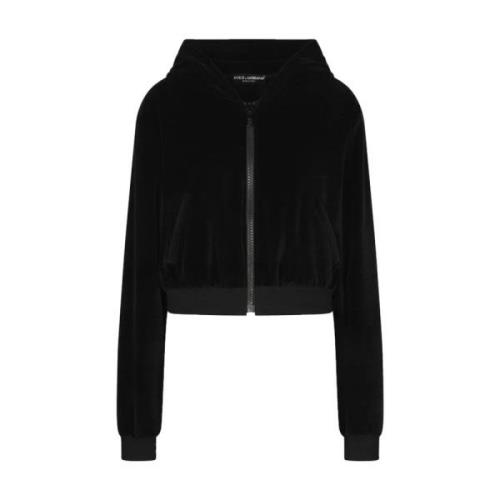 Dolce & Gabbana Casual Sweatshirt med Unik Design Black, Dam