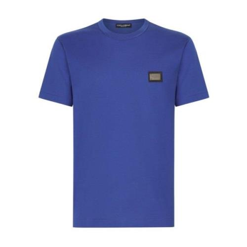 Dolce & Gabbana Signatur Plaque T-shirt Blue, Herr