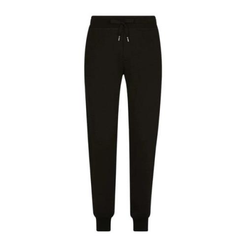 Dolce & Gabbana Klassiska Logo Track Pants Svart Bomull Black, Herr