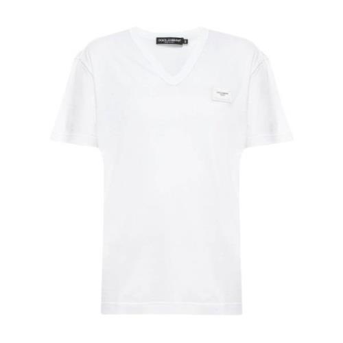 Dolce & Gabbana Casual Bomull T-shirt White, Herr